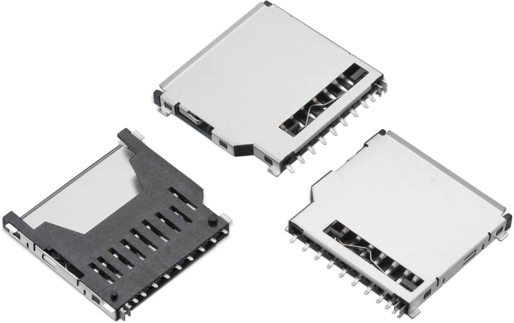 WRCRD SD Card Connector Push & Pull with Card Detection 9 pins
